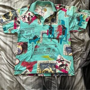 Vintage AOP women’s polo shirt women’s size 4